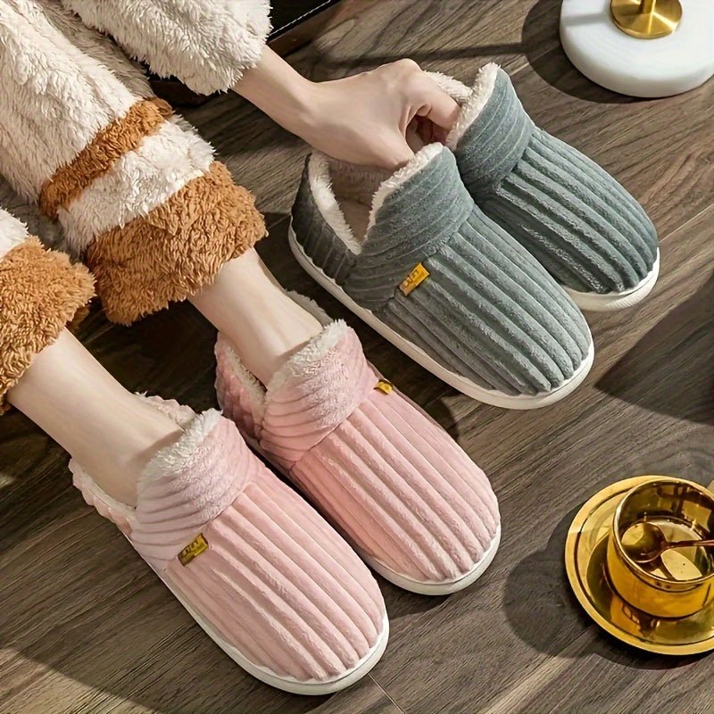 Womens AllSeason Cozy SlipOn Slippers with Plush Lining - Taylor K Shop