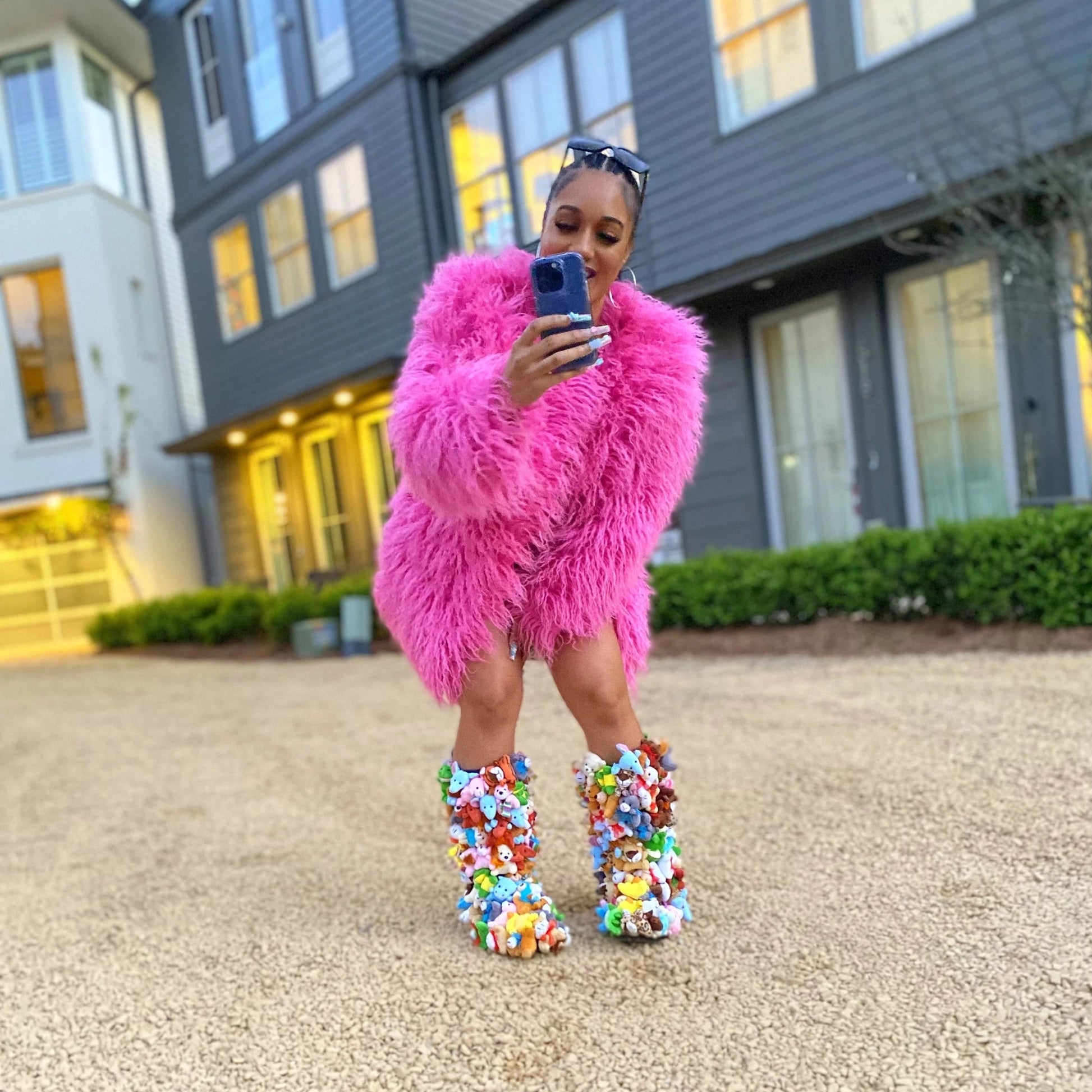 Womens Cozy Plush Animal Print Platform Snow Boots - Taylor K Shop