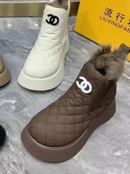 Womens Cozy PlushLined Winter Boots with Thick Soles - Taylor K Shop