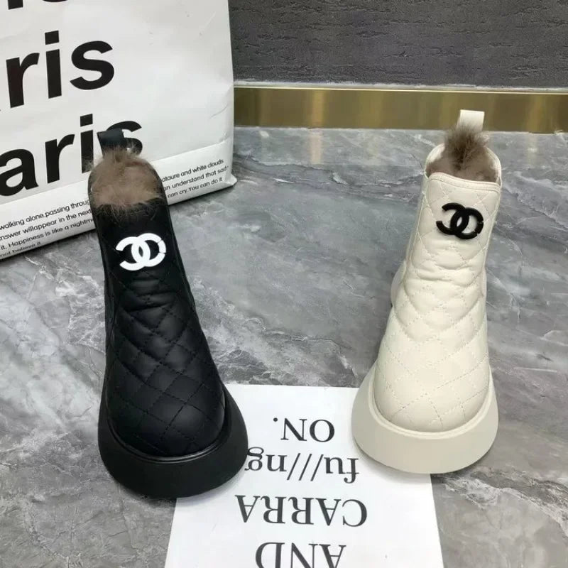 Womens Cozy PlushLined Winter Boots with Thick Soles - Taylor K Shop