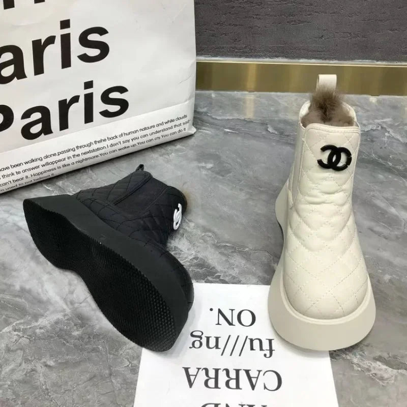 Womens Cozy PlushLined Winter Boots with Thick Soles - Taylor K Shop