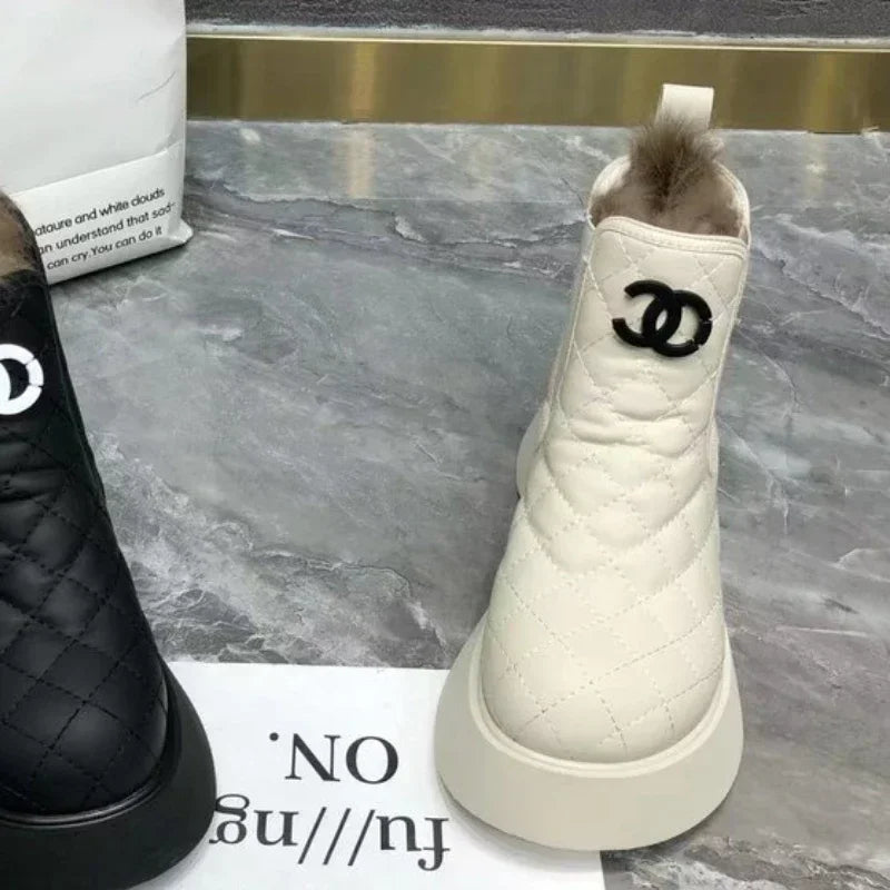 Womens Cozy PlushLined Winter Boots with Thick Soles - Taylor K Shop