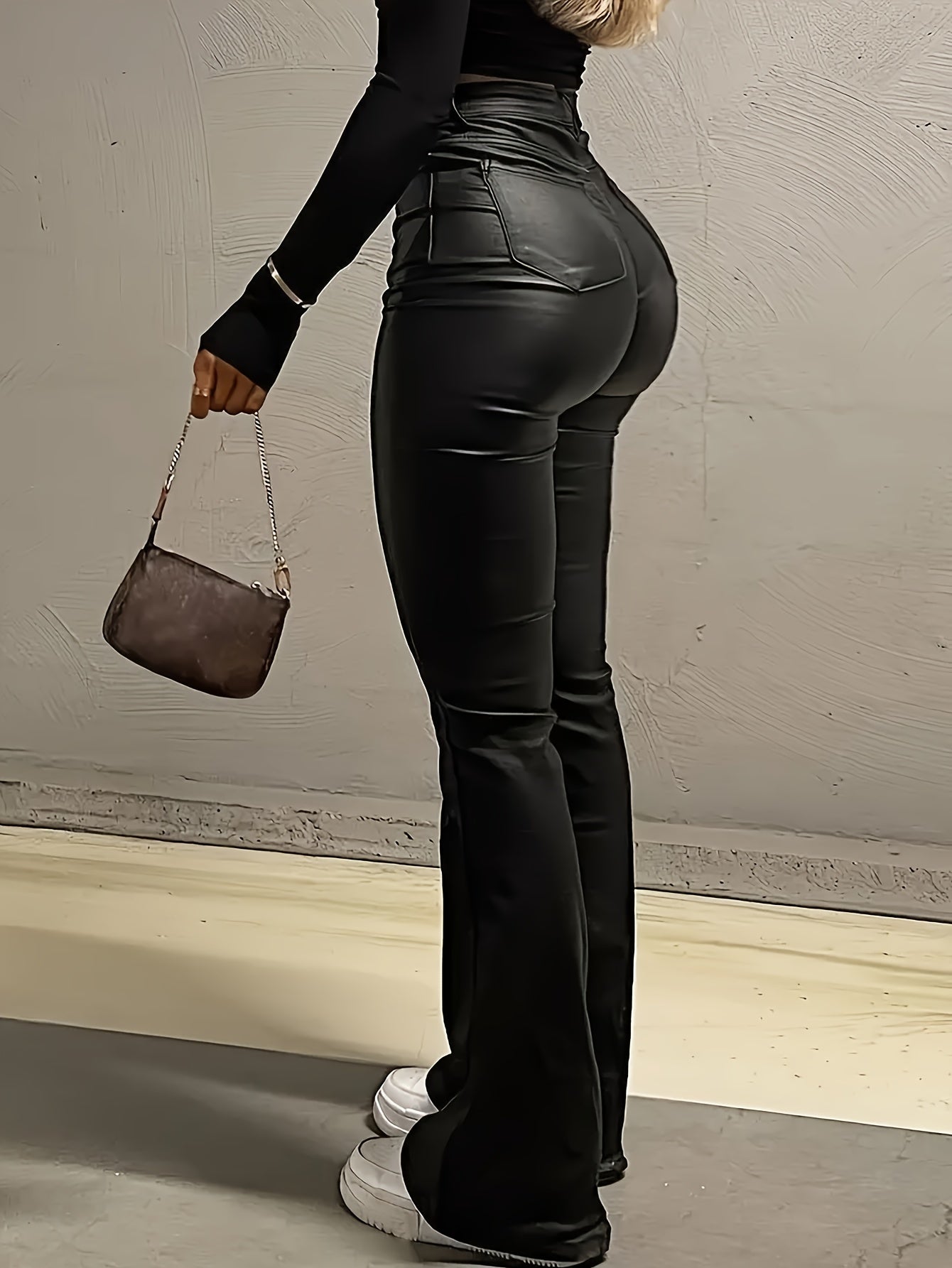 Womens Elegant HighWaist Flare Jeans with Pockets - Taylor K Shop