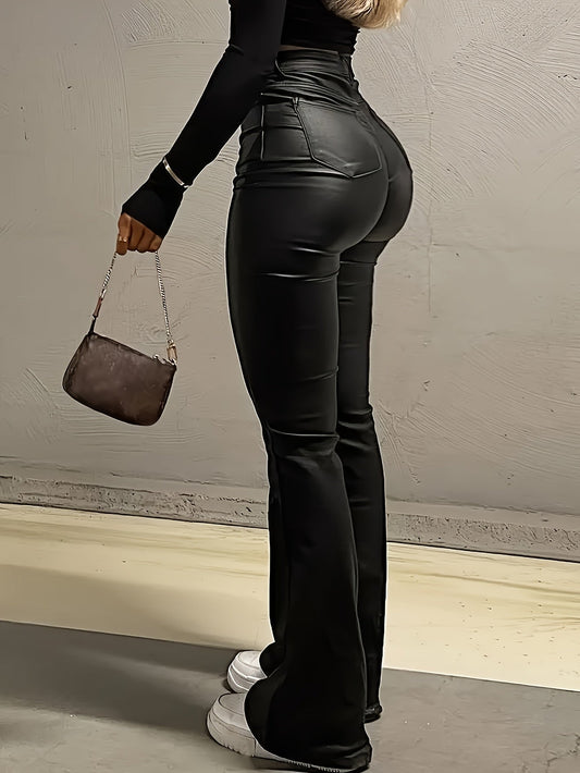 Womens Elegant HighWaist Flare Jeans with Pockets - Taylor K Shop