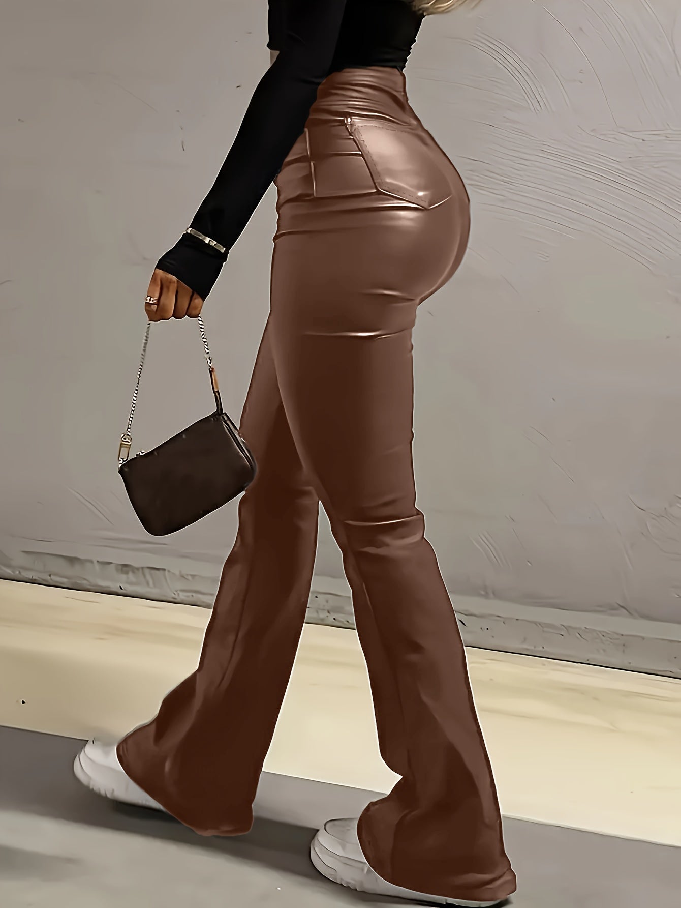 Womens Elegant HighWaist Flare Jeans with Pockets - Taylor K Shop