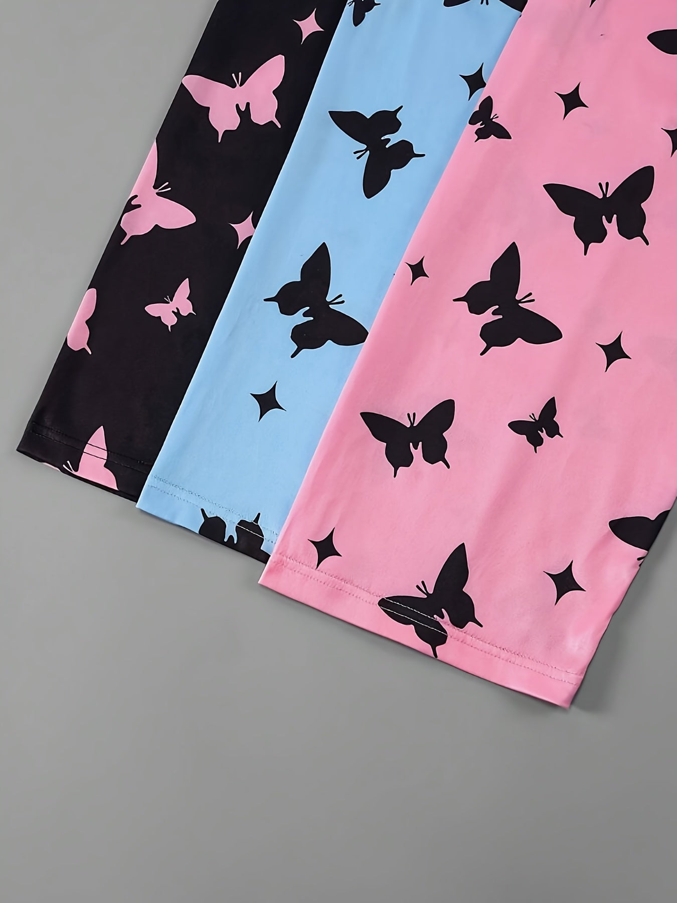 Womens Heart Butterfly Pajama Set 3Piece Sleepwear - Taylor K Shop