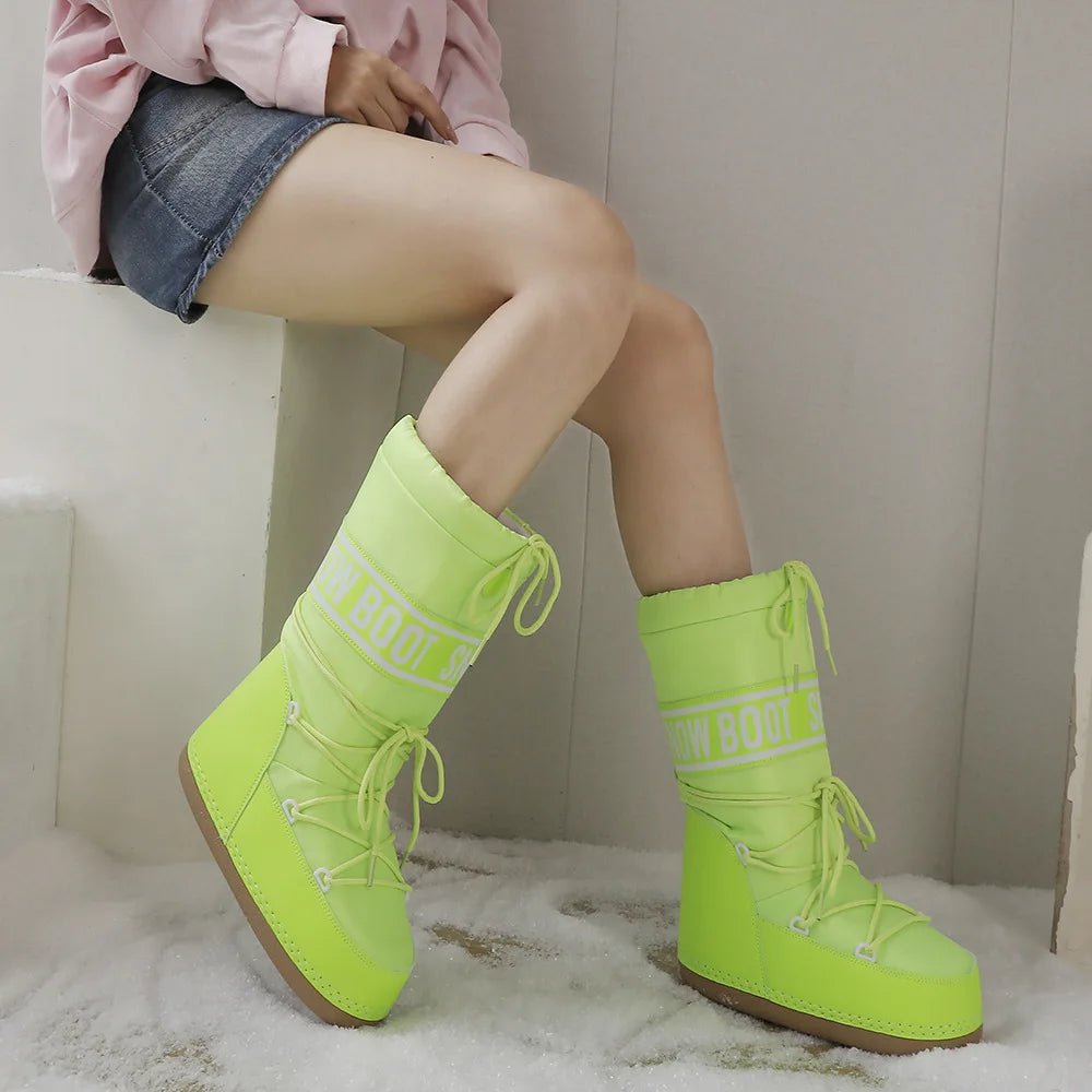 Womens PlushLined Waterproof MidCalf Snow Boots - Taylor K Shop