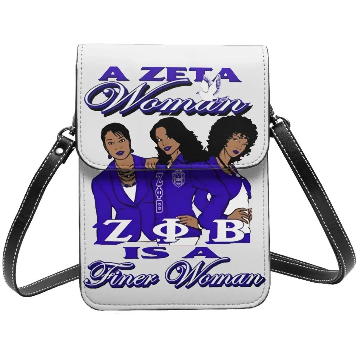 Zeta Phi Beta Crossbody Cell Phone Wallet Bag - Taylor K Shop