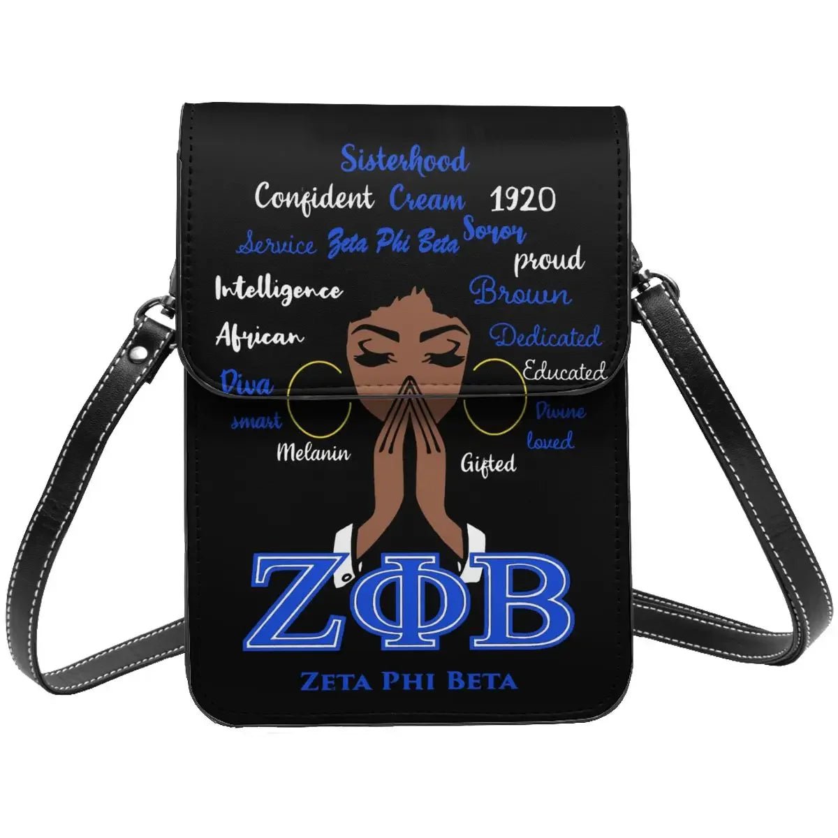 Zeta Phi Beta Crossbody Cell Phone Wallet Bag - Taylor K Shop