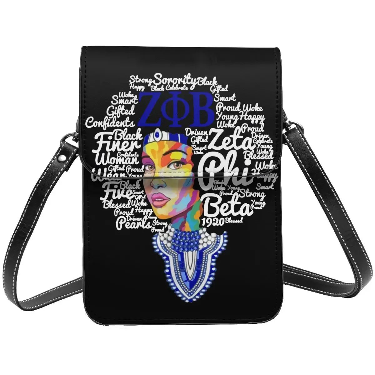 Zeta Phi Beta Crossbody Cell Phone Wallet Bag - Taylor K Shop