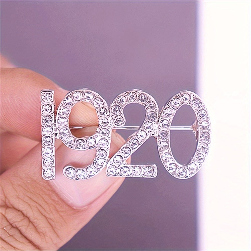 Zeta Phi Beta Rhinestone Brooch 1920s Party Fashion Jewelry - Taylor K Shop
