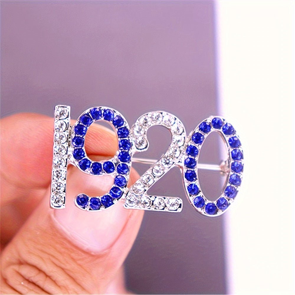 Zeta Phi Beta Rhinestone Brooch 1920s Party Fashion Jewelry - Taylor K Shop