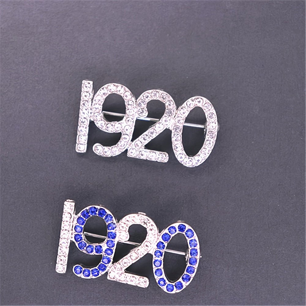 Zeta Phi Beta Rhinestone Brooch 1920s Party Fashion Jewelry - Taylor K Shop