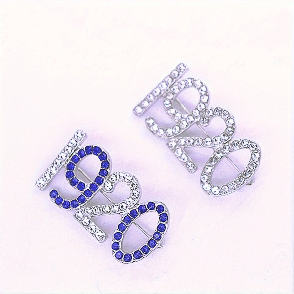 Zeta Phi Beta Rhinestone Brooch 1920s Party Fashion Jewelry - Taylor K Shop