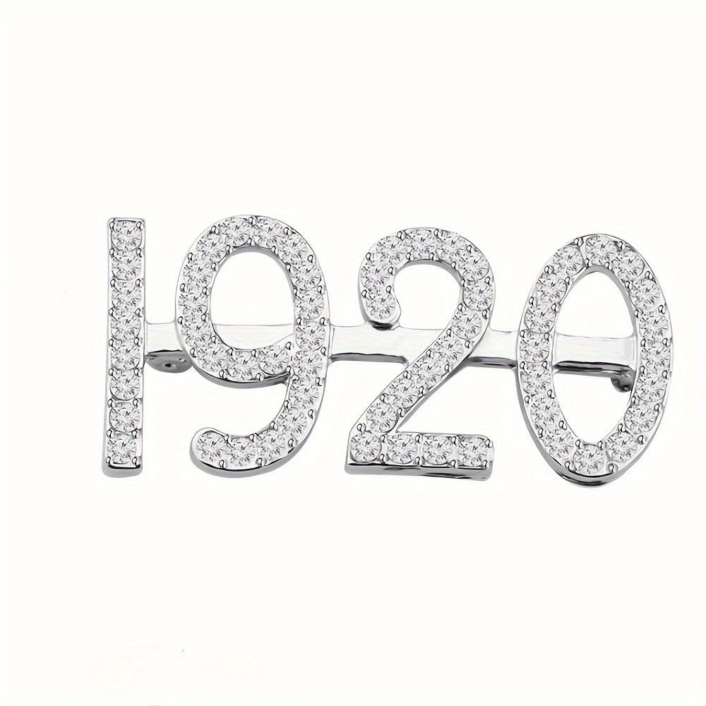 Zeta Phi Beta Rhinestone Brooch 1920s Party Fashion Jewelry - Taylor K Shop