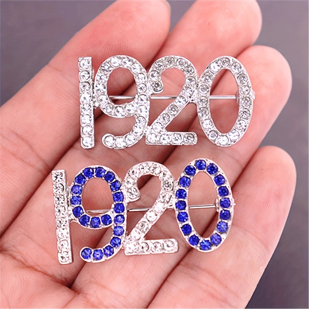 Zeta Phi Beta Rhinestone Brooch 1920s Party Fashion Jewelry - Taylor K Shop