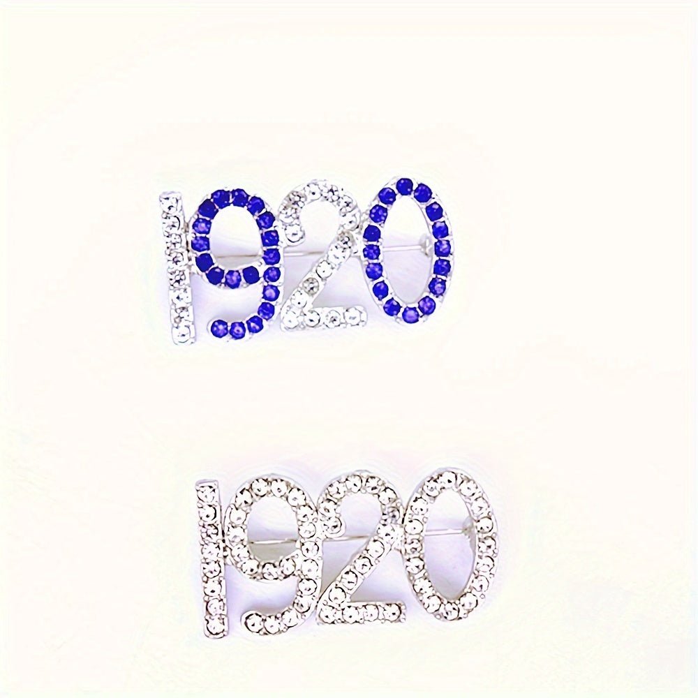 Zeta Phi Beta Rhinestone Brooch 1920s Party Fashion Jewelry - Taylor K Shop