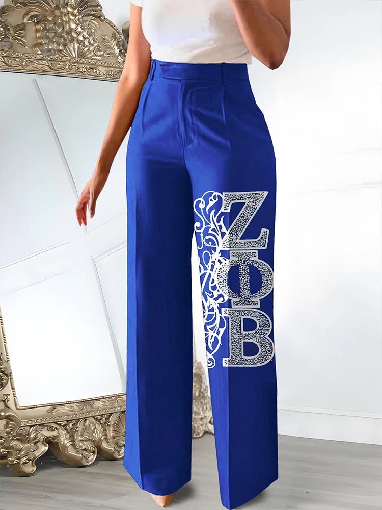 Zeta Phi Beta Sorority Casual StraightLeg Pants - Taylor K Shop