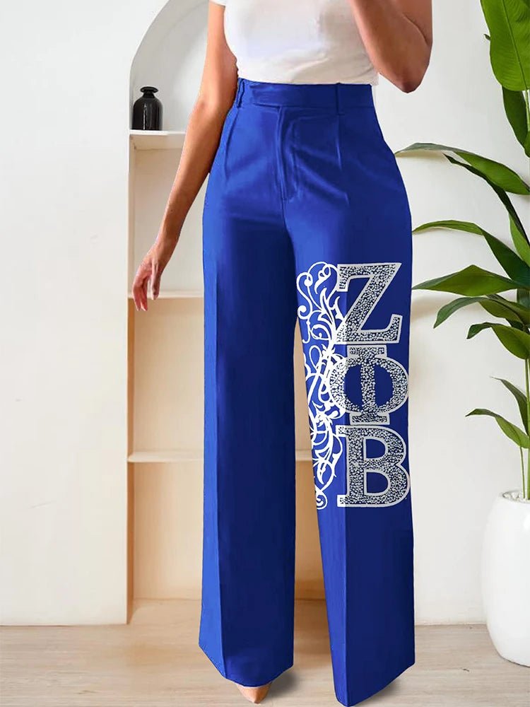 Zeta Phi Beta Sorority Casual StraightLeg Pants - Taylor K Shop