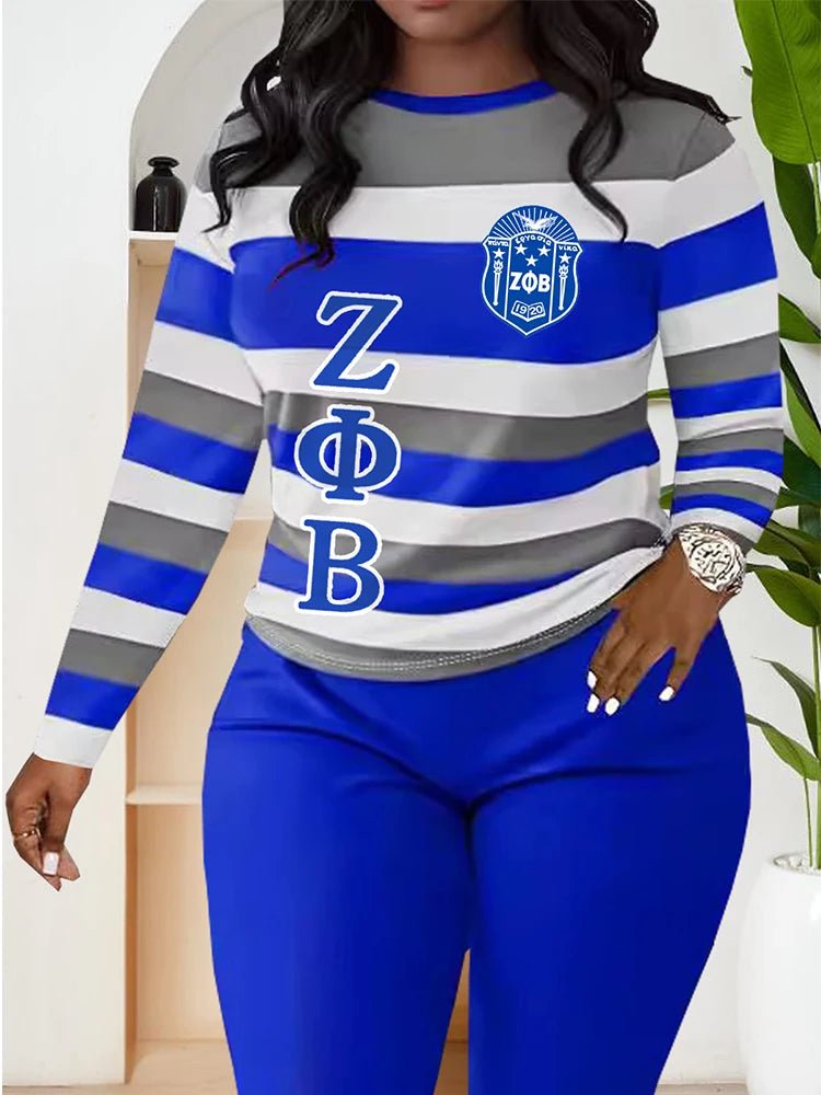 Zeta Phi Beta Sorority Striped TShirt - Taylor K Shop