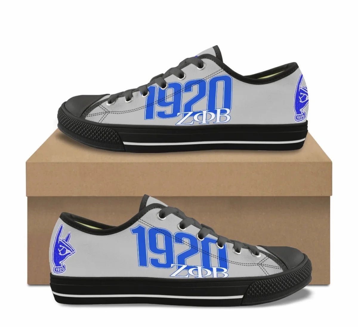 Zeta Phi Beta Womens Custom Classic Canvas Sneakers - Taylor K Shop