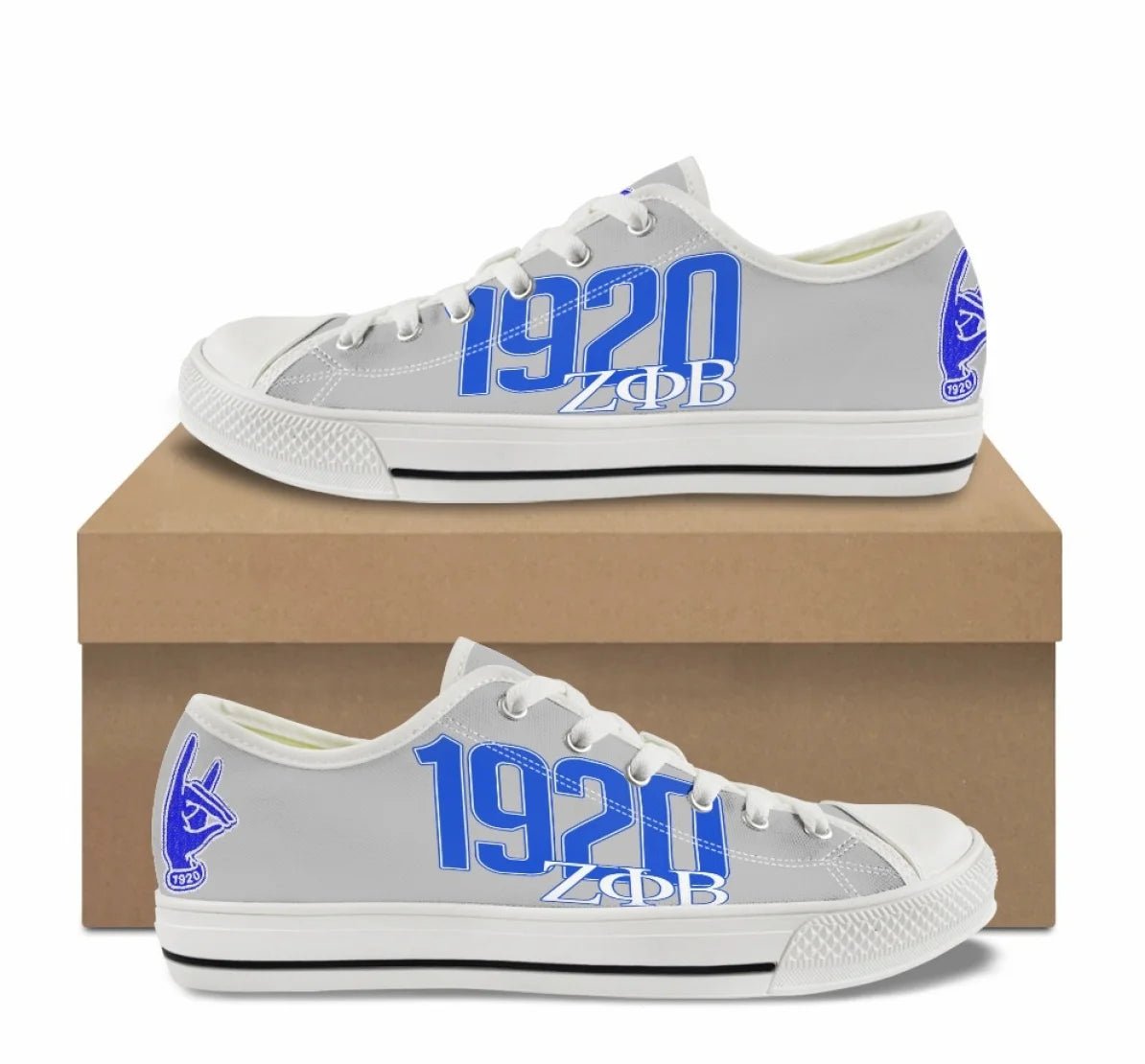 Zeta Phi Beta Womens Custom Classic Canvas Sneakers - Taylor K Shop