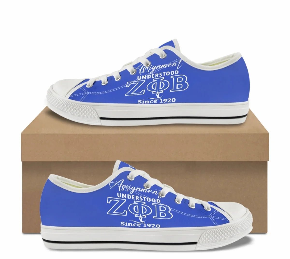 Zeta Phi Beta Womens Custom Classic Canvas Sneakers - Taylor K Shop