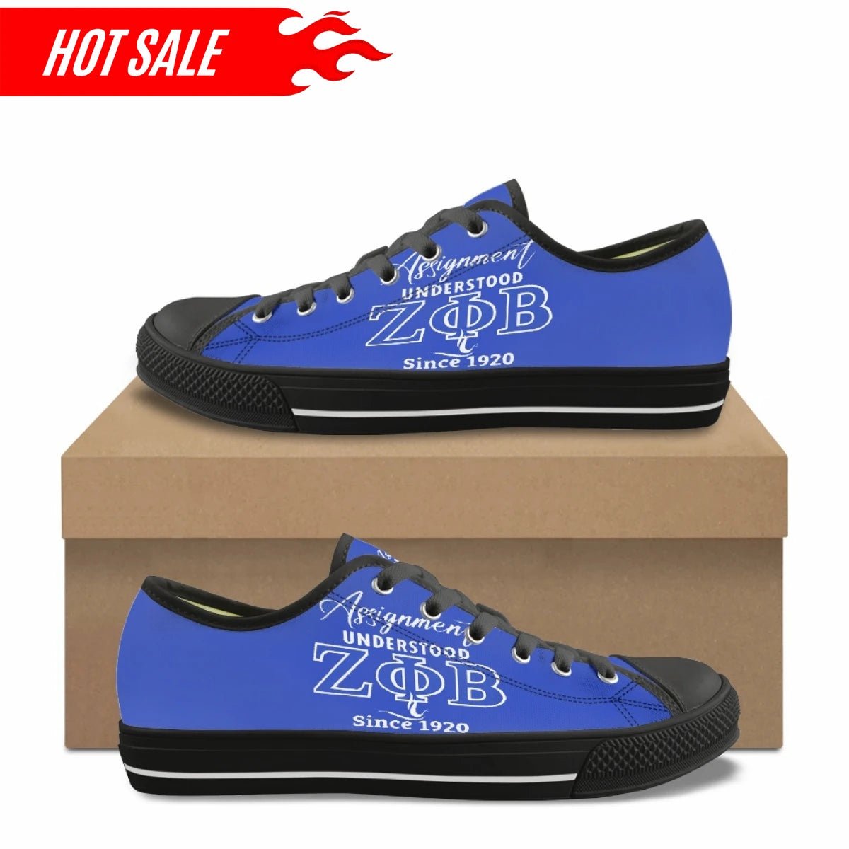 Zeta Phi Beta Womens Custom Classic Canvas Sneakers - Taylor K Shop