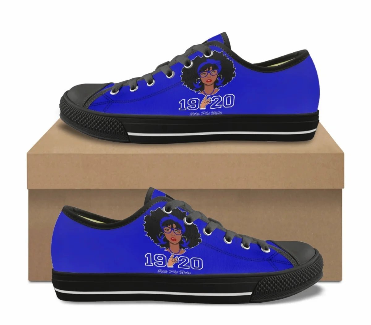 Zeta Phi Beta Womens Custom Classic Canvas Sneakers - Taylor K Shop