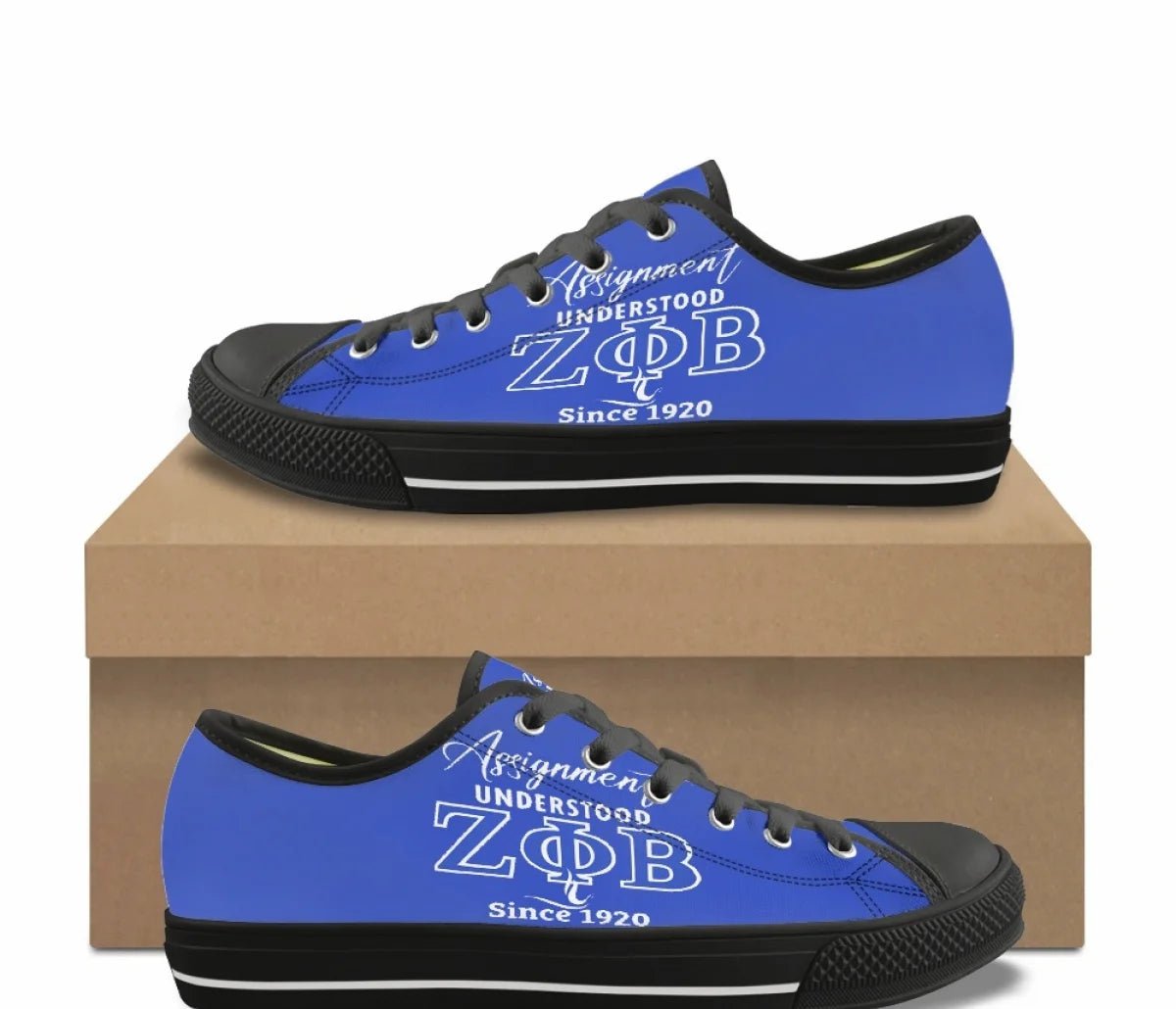 Zeta Phi Beta Womens Custom Classic Canvas Sneakers - Taylor K Shop