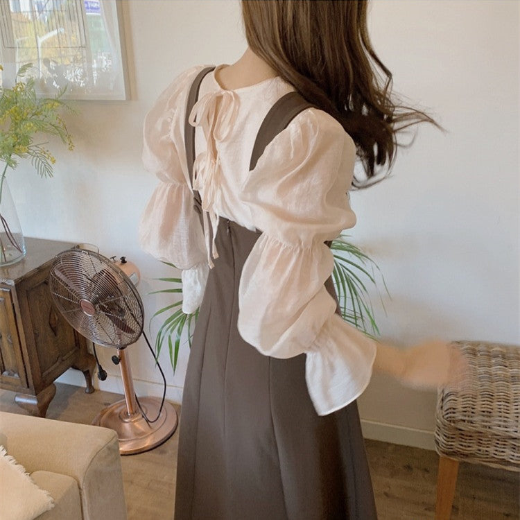 Women's Blouse Lantern Sleeve All-match Blouse