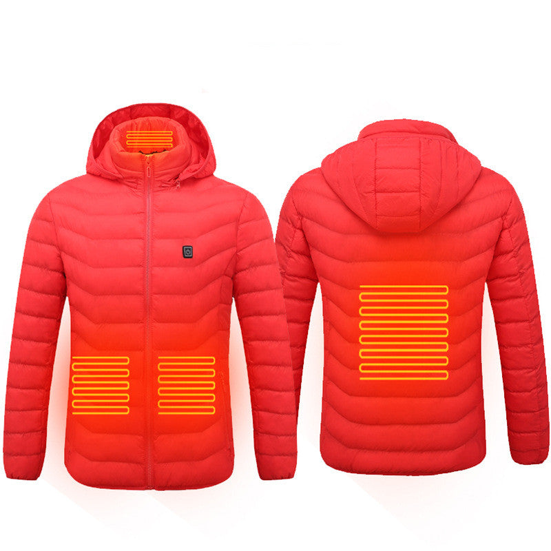 New Heated Jacket Coat USB Electric Jacket Cotton Coat Heater Thermal Clothing Heating Vest Men's Clothes Winter - taylorkinfo