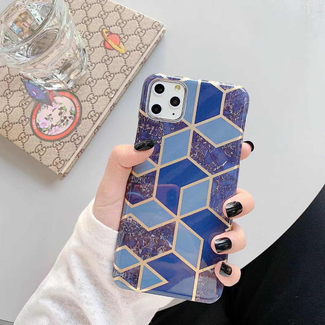 Laser diamond mosaic marble phone case