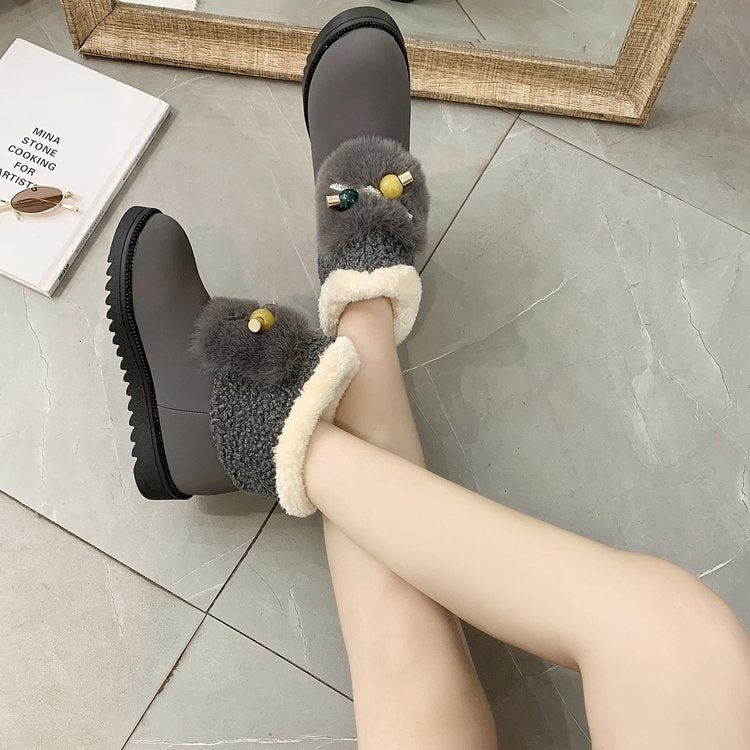 Platform ankle boots women's shoes