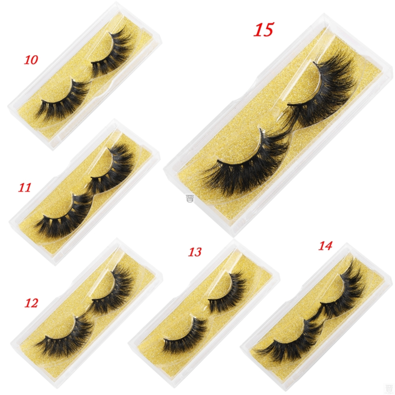 100% Mink Eyelashes 25mm Wispy Fluffy Fake Lashes