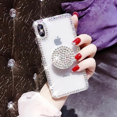 Mobile phone case with diamond airbag holder