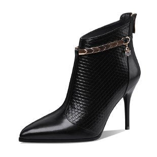 New Female Pointed Toe Stiletto High Heel Ankle Boots