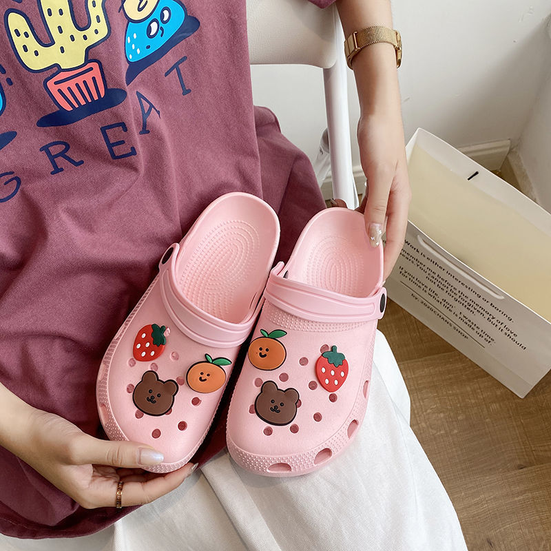 Slippers Women Wear Home Non-Slip Two-Wear Garden Shoes Outside In Summer