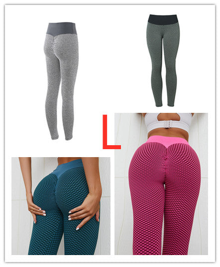 Plaid Leggings Fitness Yoga Pants Women's Seamless High Waist Leggings Breathable Gym - taylorkinfo