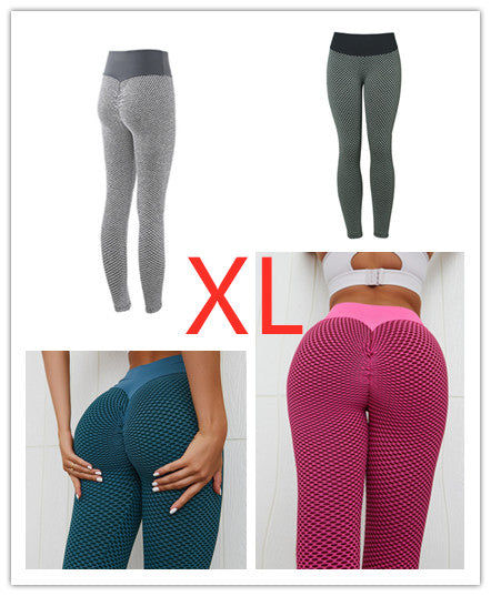 Plaid Leggings Fitness Yoga Pants Women's Seamless High Waist Leggings Breathable Gym - taylorkinfo