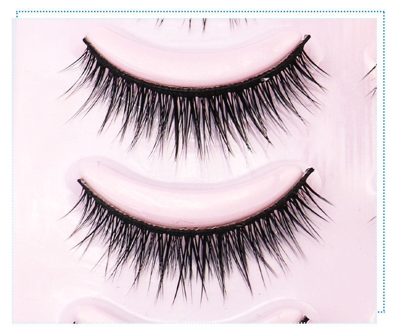 25Pairs Natural Short Cross False Eyelashes Handmade Fake Eye Lashes Makeup USA - taylorkinfo