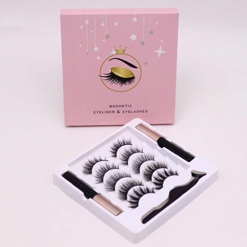 Magnetic Eyelashes Eyeliner Set Long Lasting False Mink Waterproof Eye Lashes Extension Reusable Beauty Makeup Tool