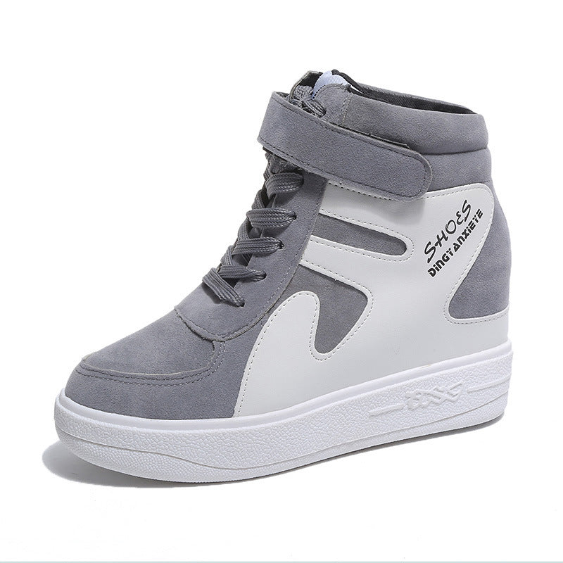 Invisible Inside Heightener Canvas Women's Shoes Korean High-top Shoes Thick Soles Casual Shoes Student Sports