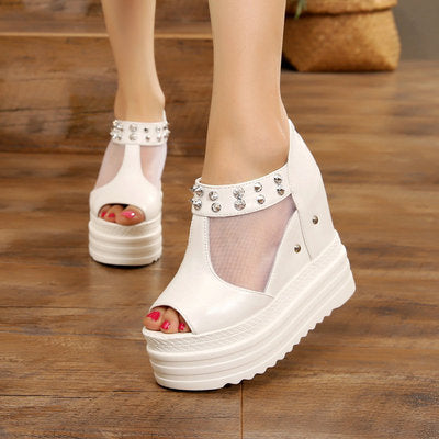 Summer Thick-Soled Platform Ankle Boots Women'S College Style