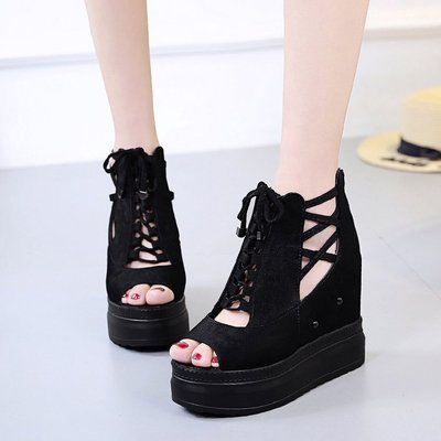 Summer Thick-Soled Platform Ankle Boots Women'S College Style