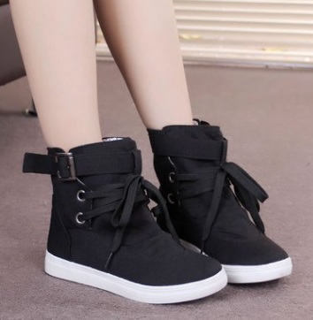 Spring And Autumn New Student Casual Shoes Sports Shoes Short Tube Canvas Shoes Women