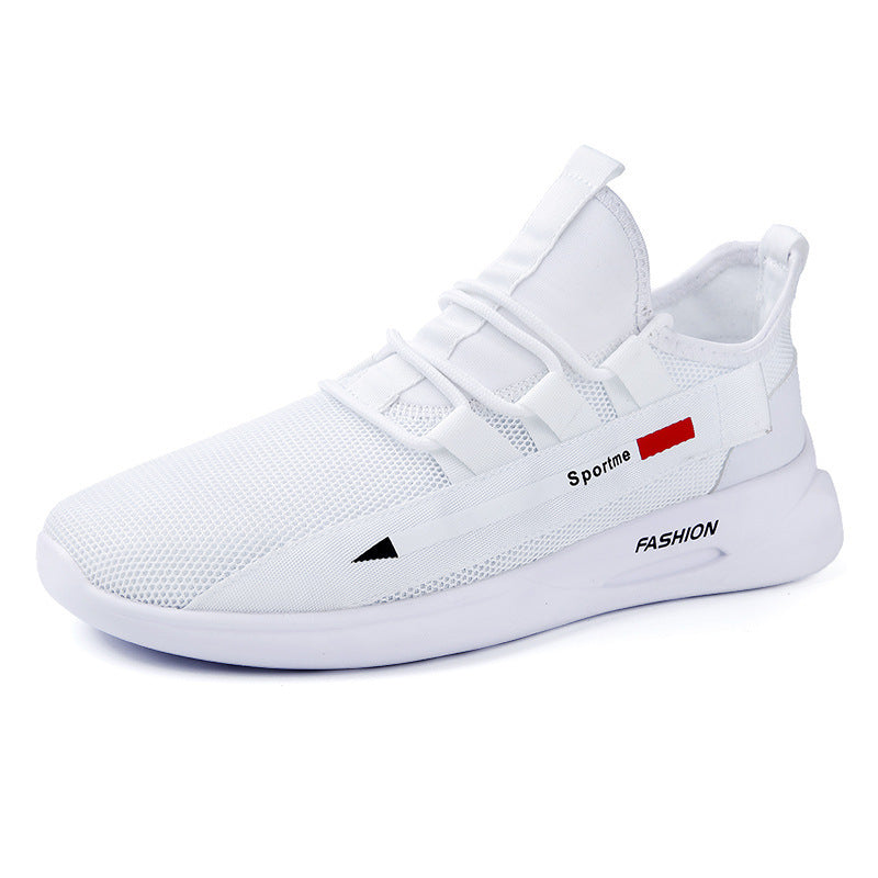 Men's sports running shoes youth white shoes