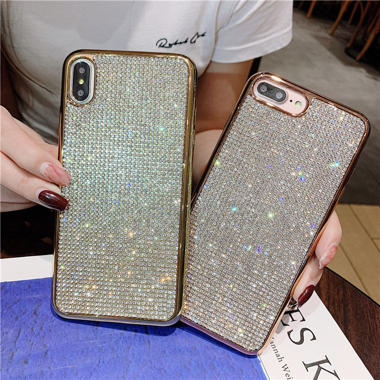 Compatible with Apple , Electroplating Thousand Diamond Tpu Mobile Phone Case