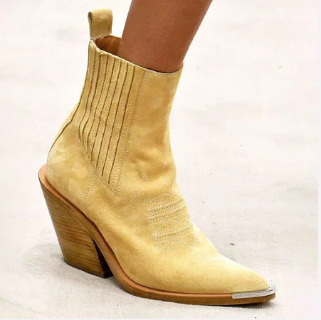 Pointed toe ankle boots