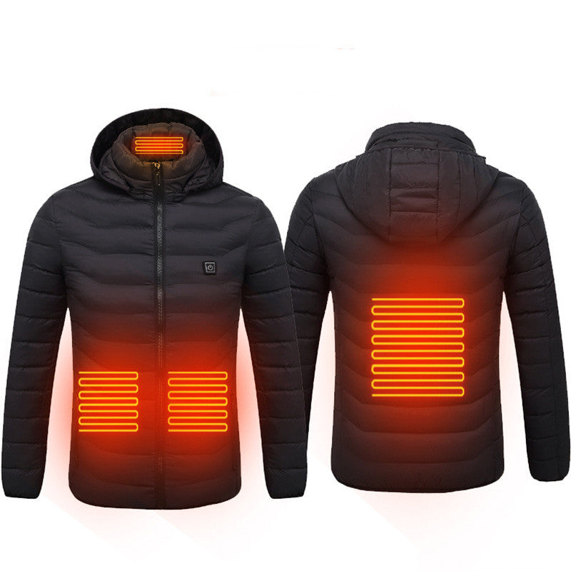 New Heated Jacket Coat USB Electric Jacket Cotton Coat Heater Thermal Clothing Heating Vest Men's Clothes Winter - taylorkinfo